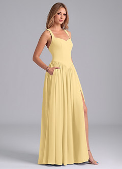 Azazie Francis Bridesmaid Dresses Butter A-Line Corset Chiffon Dress image6