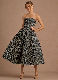 Midi jurk Desiree Zwart image3