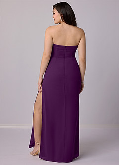 Barbie ♥ Azazie Bridesmaid Dresses Grape Sheath Strapless Chiffon Convertible Dress image9