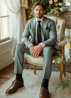 front Matte Satin Wide Tie and Pocket Square Set