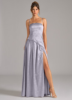 Azazie Adeline Bridesmaid Dresses Pebble Floral Jacquard A-Line Strapless Floral Jacquard Dress image6