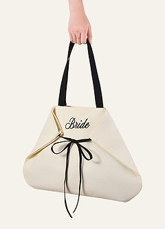 front Embroidered  Large Capacity Canvas Bridal Bag