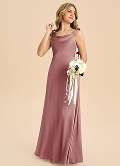 Azazie Gumdrop Junior Klä av Imperium i Stretch Satin Plisserad image4