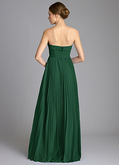 Azazie Mariana Bridesmaid Dresses Dark Green A-Line Strapless Chiffon Dress image5