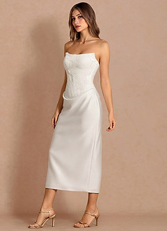 Xarisse White Midi Dress image5