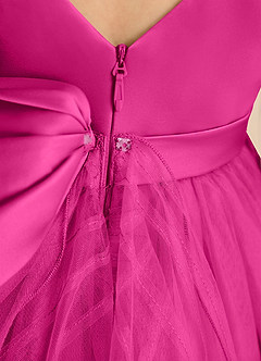 Azazie Pear vestidos de niña de las flores Vestido de Fucsia de Tul de Princesa con Lazo image7