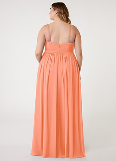Azazie Alia Bridesmaid Dresses Sunset A-Line Pleated Chiffon Dress image7
