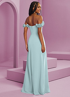 Barbie ♥ Azazie Jurken voor bruidsmeisjes Converteerbaar Jurk van Chiffon met A-Lijn Off the Shoulder De Nevel image9