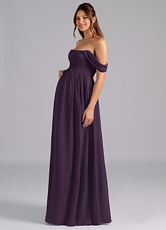 Azazie Saige Maternity Bridesmaid Dresses A-Line Pleated Chiffon Floor-Length Dress image5