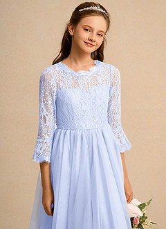 Azazie Lamb Girl vestidos de niña de las flores Vestido de Lavanda de Encaje de Princesa image5