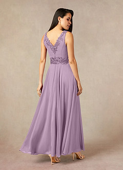 Azazie Devana Mother of the Bride Dresses Wisteria A-Line Sequins Chiffon Dress image4