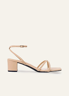 front Strap Mid Heel Sandals