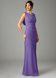 Azazie Kieryn Brautjungfernkleider Meerjungfrau-Linie Plissee Stretch-Satin Kleid Tahiti image3