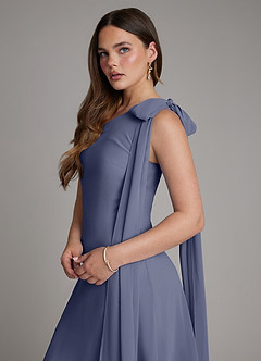 Azazie Monique Bridesmaid Dresses Stormy A-Line One Shoulder Chiffon Dress image5