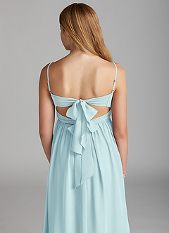 Azazie Zeya Junior Sea Glass A-Line Chiffon Dress image2