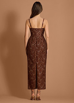 Presia Marrone Maxi vestito image2