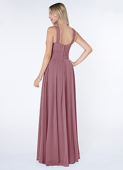 Azazie Kaleigh Bridesmaid Dresses Vintage Mauve A-Line Pleated Chiffon Dress image4