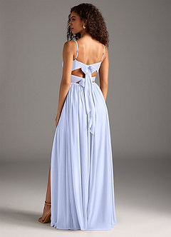 Azazie Zeya Bridesmaid Dresses Lavender A-Line Pleated Mesh Dress image2