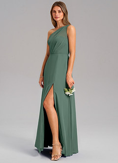 Azazie Phaedra Brautjungfernkleider A-Linie One-Shoulder Chiffon Kleid Seemoos image5