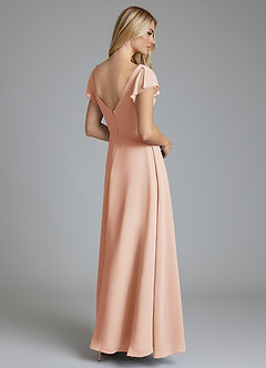 Azazie Omari Bridesmaid Dresses English Rose A-Line Chiffon Dress image2