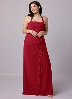 Barbie ♥ Azazie Bridesmaid Dresses Scarlet Sheath Strapless Chiffon Convertible Dress image11