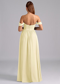 Azazie Saige Maternity Bridesmaid Dresses A-Line Pleated Chiffon Floor-Length Dress image2