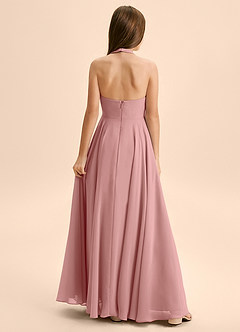 Azazie Kady Junior Linia A Dekolt w kształcie serca Szyfon Długość podłogi Młodsza druhna Sukienka image2