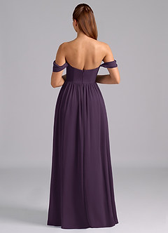 Azazie Saige Maternity Bridesmaid Dresses A-Line Pleated Chiffon Floor-Length Dress image2