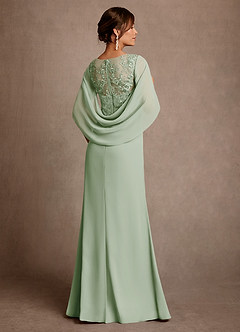 Azazie Santa Clara Klänningar till brudens mor Klä A-Line i Spets Dusty Sage image2