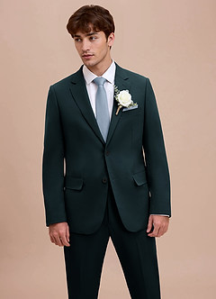 front Ethan Navy Blue Refined Weave Suit Jacket