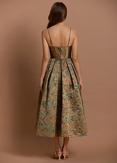 Calliope Vintage Teal Midi Dress image2