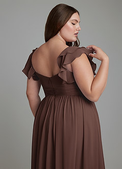 Azazie Anaya Bridesmaid Dresses Ganache A-Line Sweetheart Neckline Chiffon Dress image9