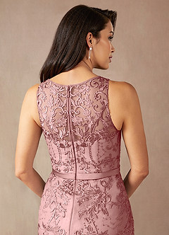 Azazie Herrin Mère de la mariée Robes Robe Sirène en Dentelle Rose Poussiéreuse image7