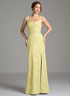 Azazie Brandi Final Sale Agave Mermaid Pleated Floral Burnout Dress image1