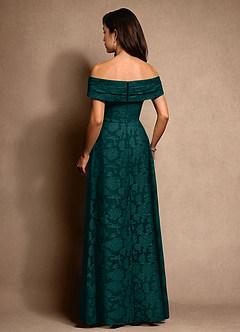 Azazie New Britain Moeder van de bruid jurken A-Lijn Jurk van Bloemen Burn-out Geplooid Pijnboom image3