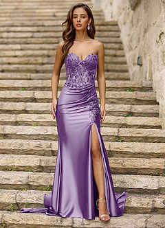 Emblace Lavender Mermaid Prom Dress image3