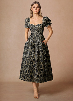 Amy Black Midi Dress image3