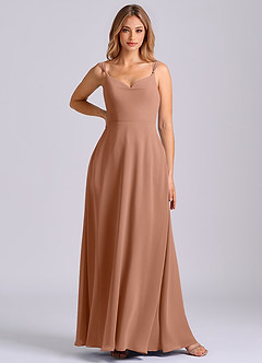 Azazie Beatrice Bridesmaid Dresses Bronzer A-Line Sweetheart Neckline Chiffon Dress image3