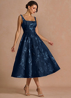 Brynn Navy Midi Dress image3