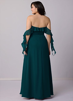 Barbie ♥ Azazie Bridesmaid Dresses A-Line Off the Shoulder Chiffon Floor-Length Dress image9