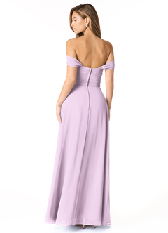 Azazie Kaitlynn Jurken voor bruidsmeisjes Converteerbaar Jurk van Chiffon met rijk Ruches Frosted Lila image3