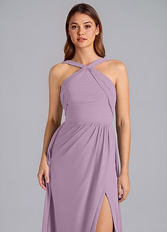 Azazie Mianna Bridesmaid Dresses Wisteria A-Line Pleated Chiffon Dress image6