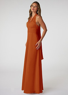 Azazie Fifi Bridesmaid Dresses Paprika A-Line Strapless Chiffon Convertible Dress image5