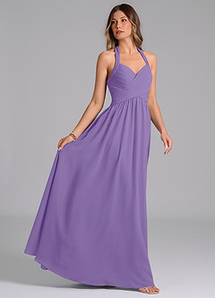 Azazie Darlyn Bridesmaid Dresses Tahiti A-Line Pleated Chiffon Dress image6