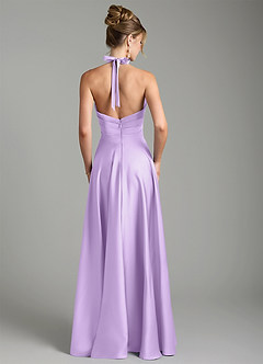 Azazie Tenaya Bridesmaid Dresses Lilac A-Line Sweetheart Neckline Stretch Satin Dress image7