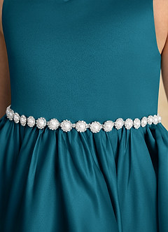 Azazie Julietta Abiti da Ragazza di Fiori Abito Principessa in Tulle Convertibile Blu Inchiostro image10