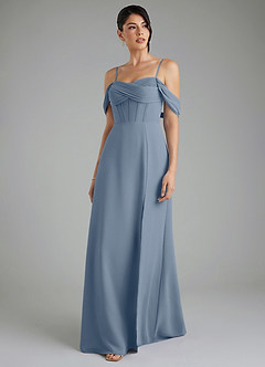 Azazie Cece Bridesmaid Dresses Twilight A-Line Off the Shoulder Chiffon Dress image6