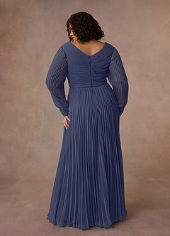 Azazie Zina Kleider für die Brautmutter A-Linie Plissee Chiffon Kleid Sturm image8