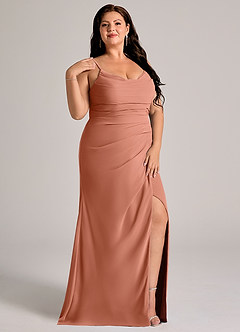 Azazie Deandra Bridesmaid Dresses MAI TAI Mermaid Pleated Chiffon Dress image11