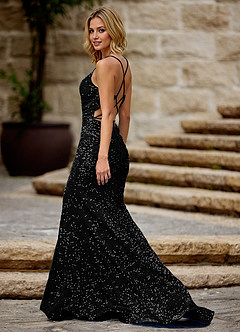 Allegra Negro Vestido largo image4